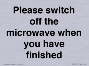 Please switch off the microwave when you have finished